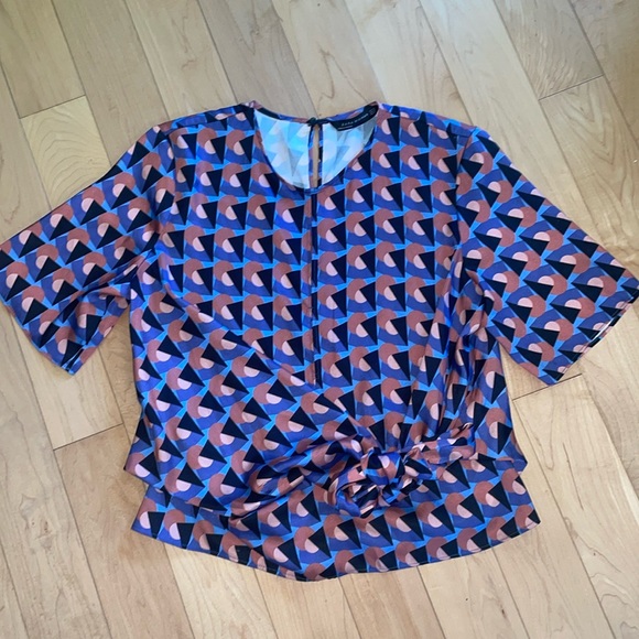 Zara Woman XS blouse faux wrap top - Picture 2 of 8
